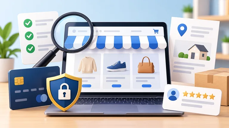 Online-Shops auf Seriosität prüfen – redaktionelles Titelbild