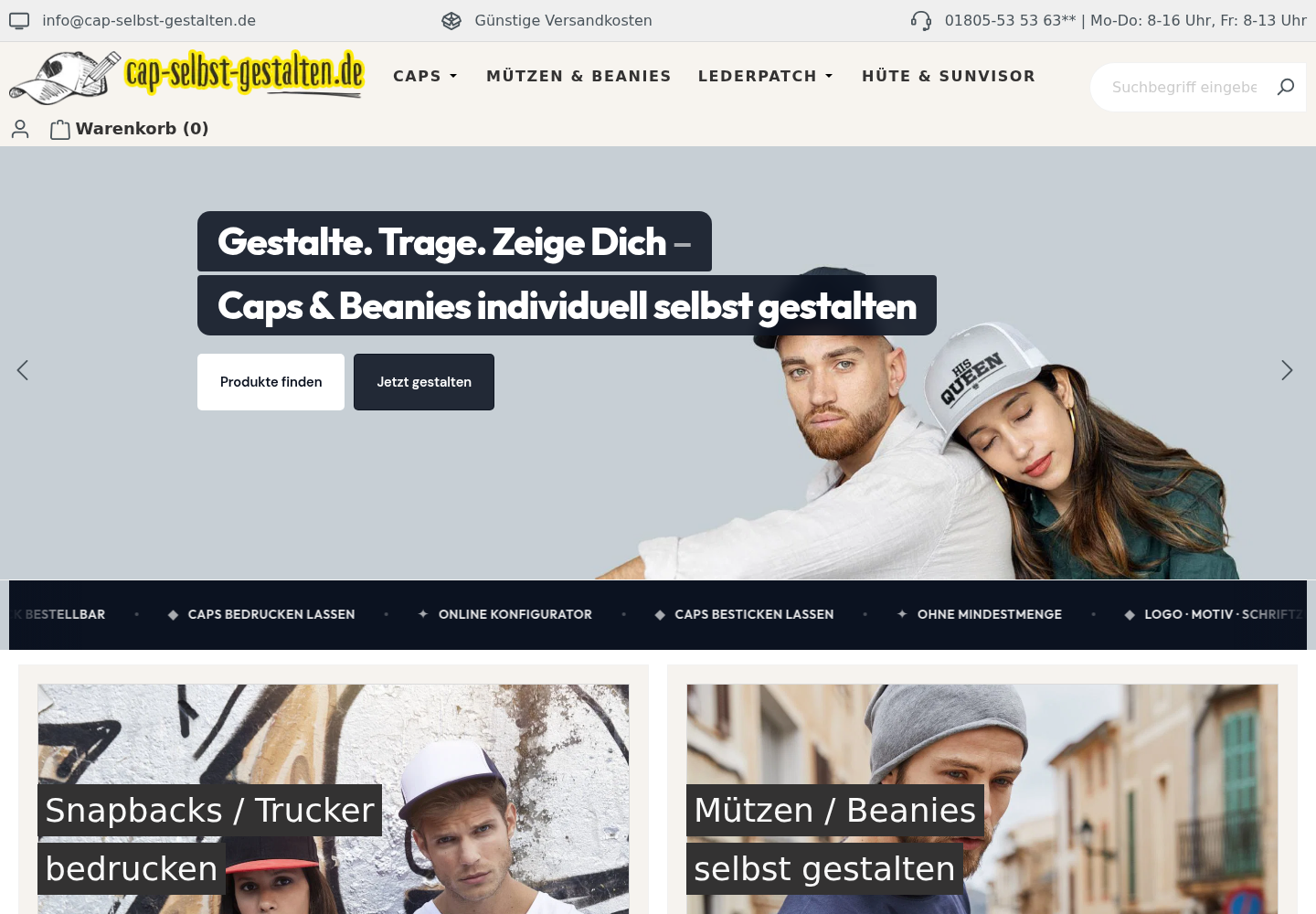 Screenshot der Website von cap-selbst-gestalten.de