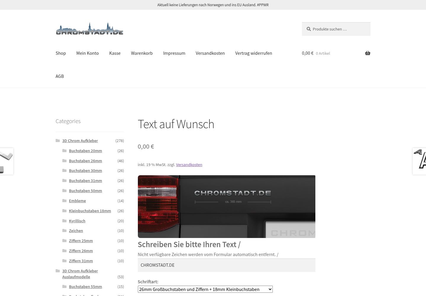 Screenshot der Website von chromstadt.de