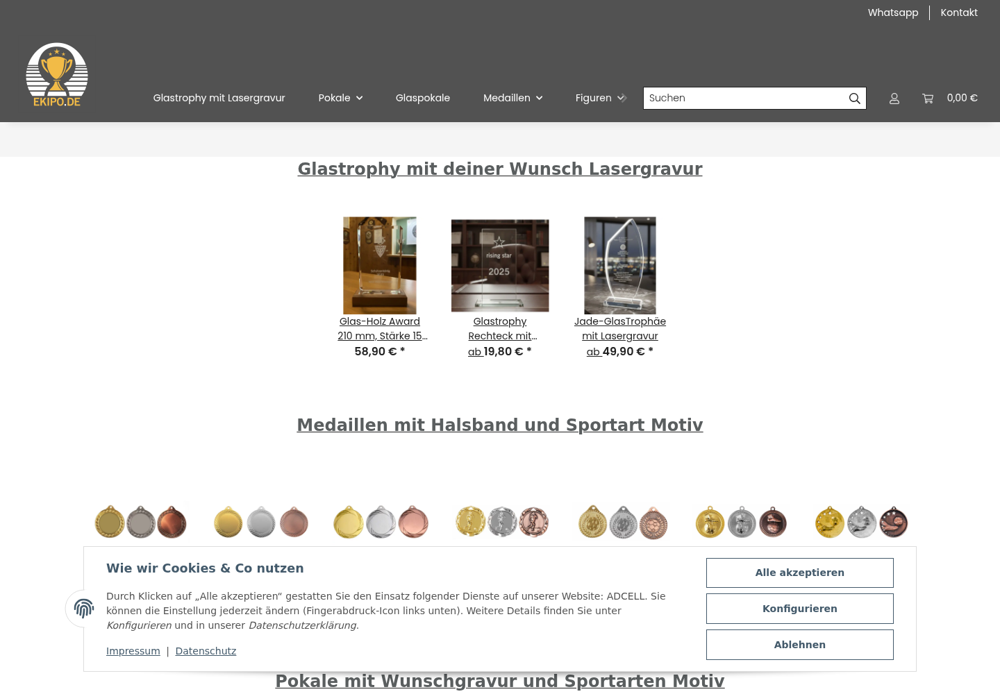 Screenshot der Website von Ekipo
