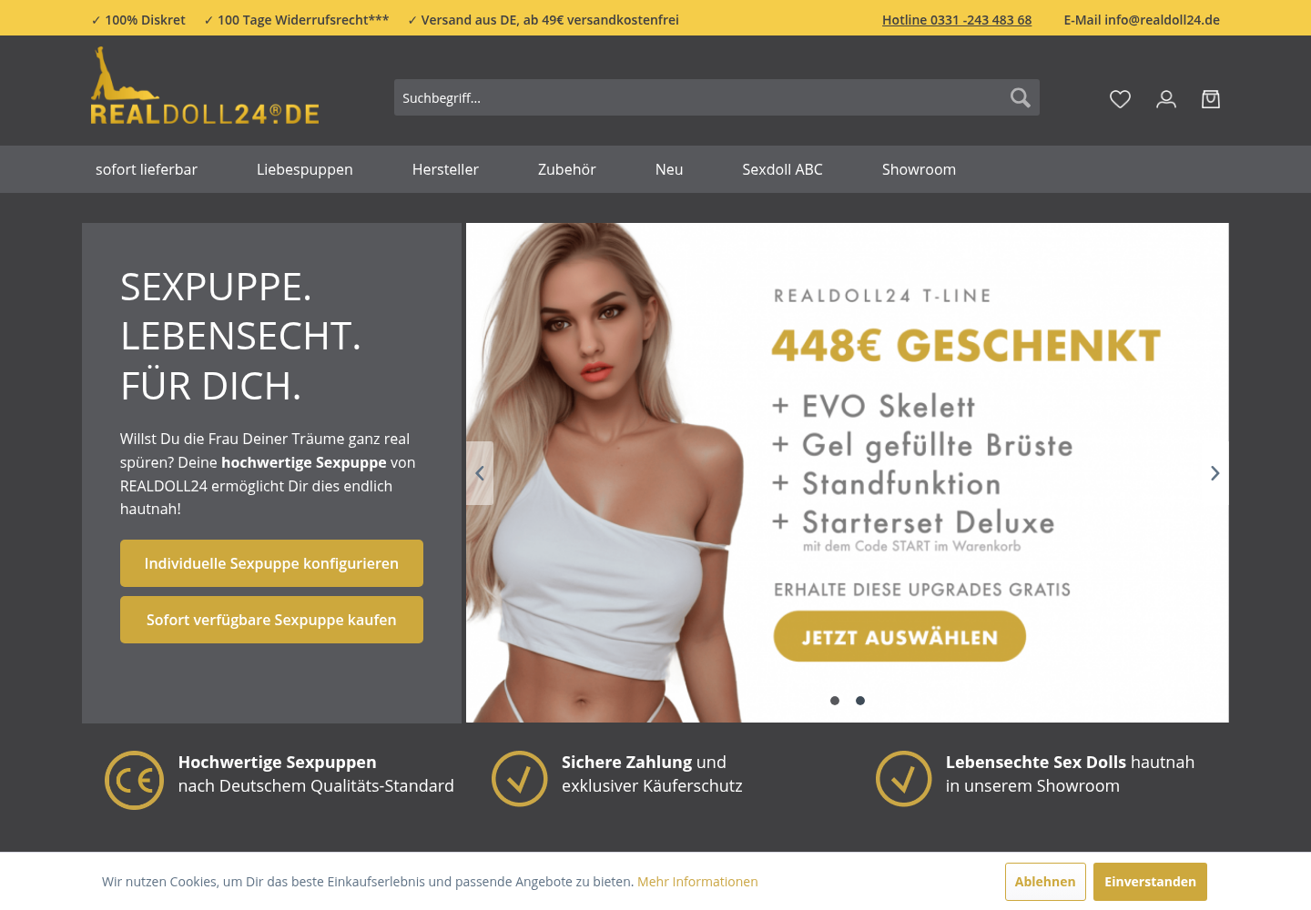Screenshot der Website von REALDOLL24
